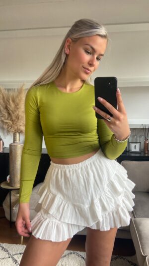 907b1fd8-22c9-4828-81e9-f4459a12af5e Embroidery skort - White