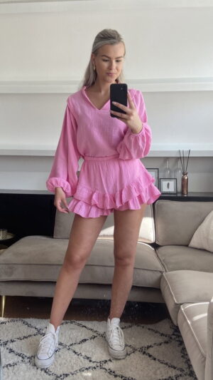 IMG_6546 2 Groot Summer ruffle blouse - Pink