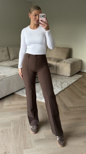 img_2769 Tall pressfold pantalon - Bruin