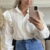 IMG_0912 Ruffle blouse - White
