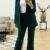 img_0949 Straight leg pantalon - Donker groen