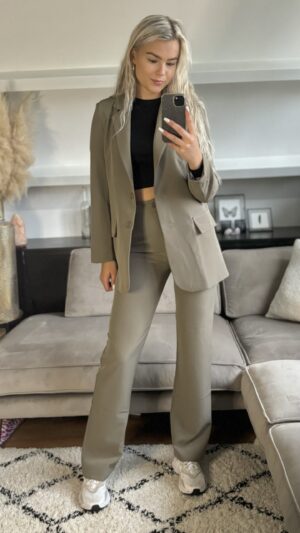 Straight leg pantalon - Olijf