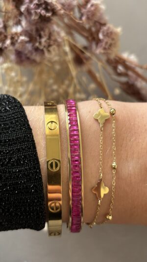 img_4791 Bracelet stones - Pink/Gold
