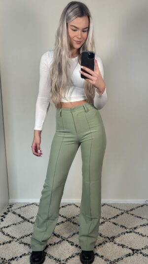 Tall pressfold pantalon - Light Green