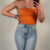 Bandeau top orange