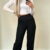 Linnen pantalon - zwart