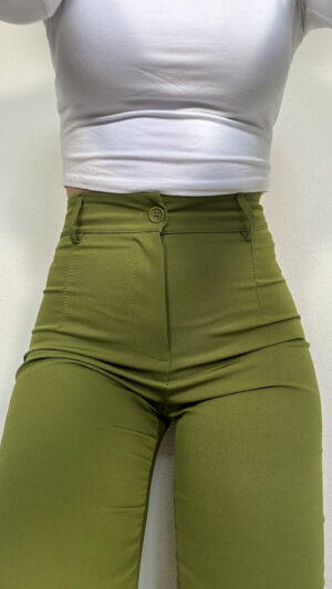 Straight leg pantalon - Olijf