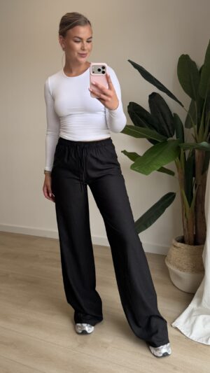 img_8350 Linnen broek zwart - Tall/Regular