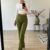 Straight leg pantalon - Olijf
