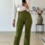 Straight leg pantalon - Olijf