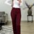 Straight leg pantalon - Bordeaux