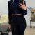 img_1385 Glitter top met lange mouwen donker blauw
