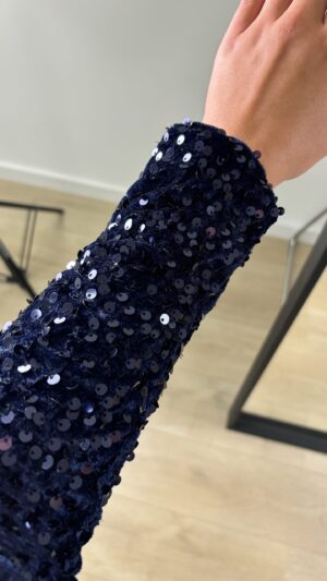 img_1389 Glitter top met lange mouwen donker blauw