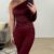 One shoulder top - Bordeaux