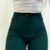img_0921 Straight leg pantalon - Donker groen