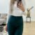 img_0941 Straight leg pantalon - Donker groen