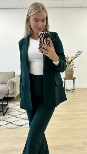 img_0948-2 Straight leg pantalon - Donker groen