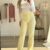 Straight leg pantalon - Licht geel