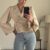 Blazer met strik - Beige