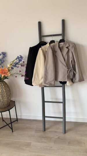 Blazer met strik - Beige