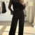Zwarte wijde pantalon