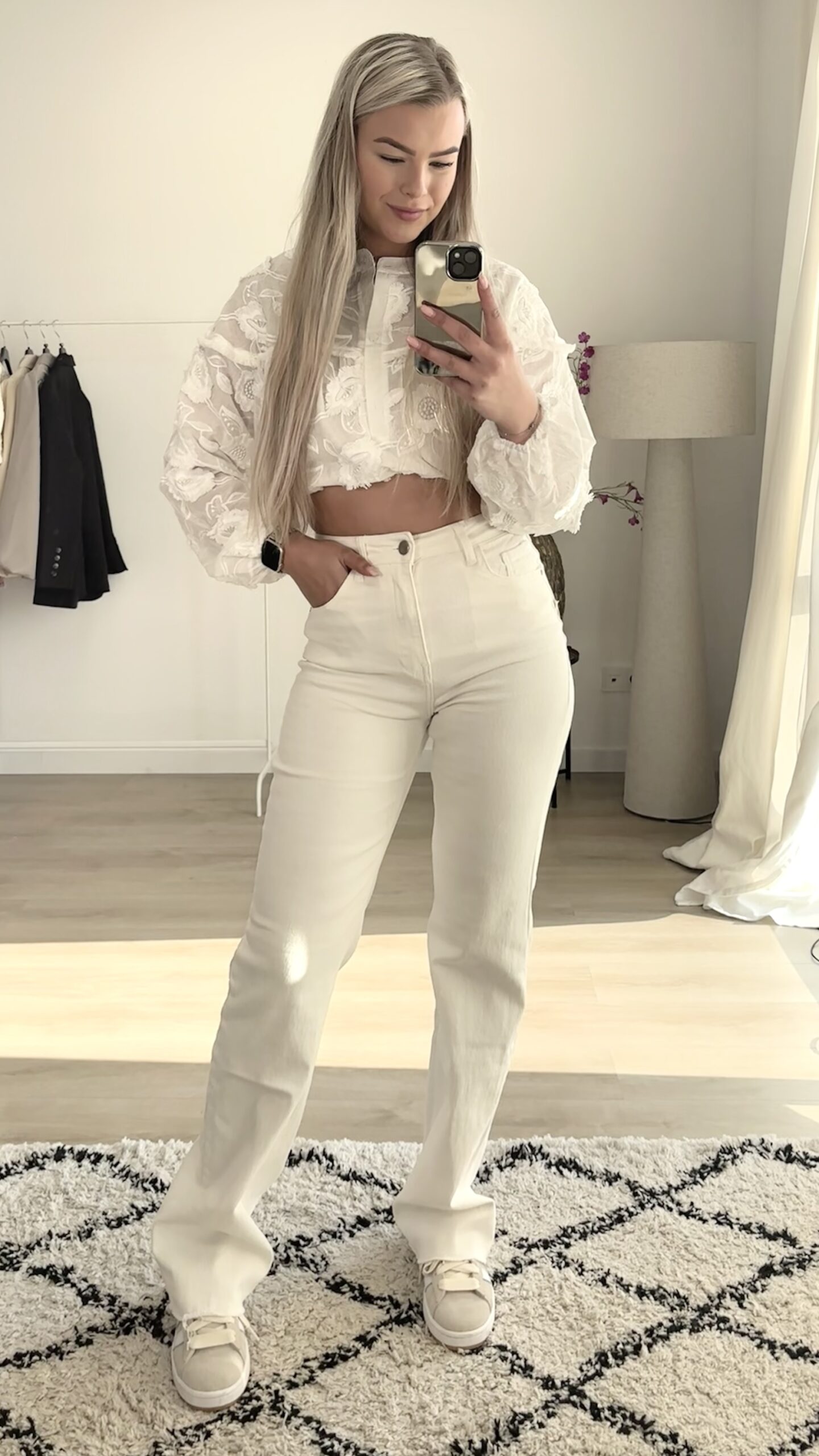 Tall jeans met stretch – Wit