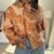Bomber jack met bloemenprint - Oranje/Roze