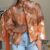 Bomber jack met bloemenprint - Oranje/Roze