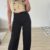 Zwarte wijde pantalon