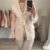 Straight leg pantalon - Zand