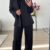Oversized blazer met dubbele knoop - Zwart