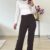 Straight leg pantalon - Bruin