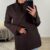 img_2589-2 Oversized blazer met overslag - Choco