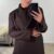 img_2603 Oversized blazer met overslag - Choco