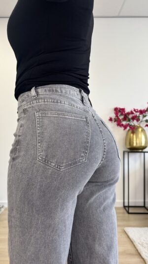 img_3096 Tall jeans wide leg met stretch - Licht grijs