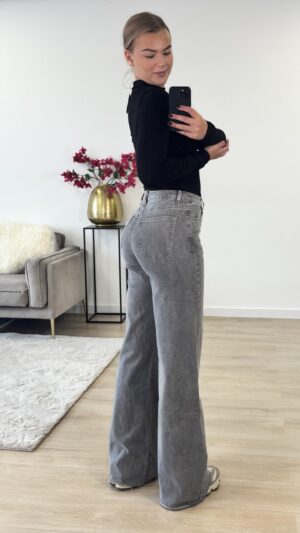 img_3098 Tall jeans wide leg met stretch - Licht grijs