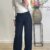 img_4994 Tall wide leg pantalon - Donker blauw