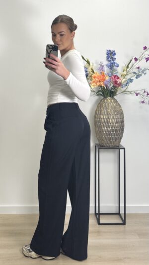 img_4997 Tall wide leg pantalon - Donker blauw