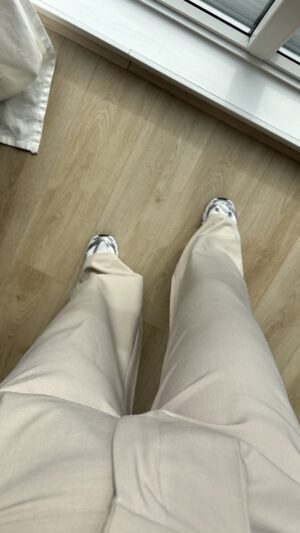 img_6674 Tall wide leg pantalon - Beige