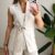 Linnen mouwloze blazer