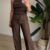 Linnen broek bruin - Tall/Regular