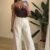 Linnen pantalon beige - Tall