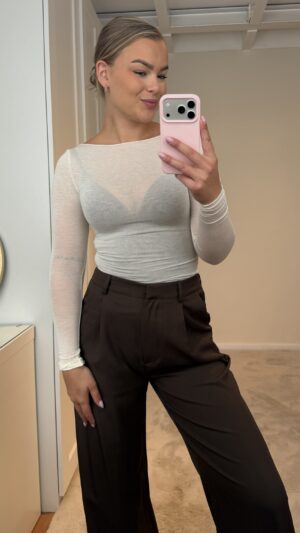 img_1168 Lange mouwen top cashmere - Wit