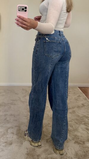 img_1865 Tall jeans stretch balloon - Blauw