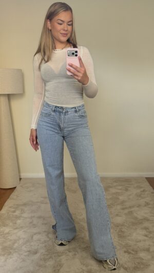 img_1891 Tall jeans stretch met split - Licht blauw