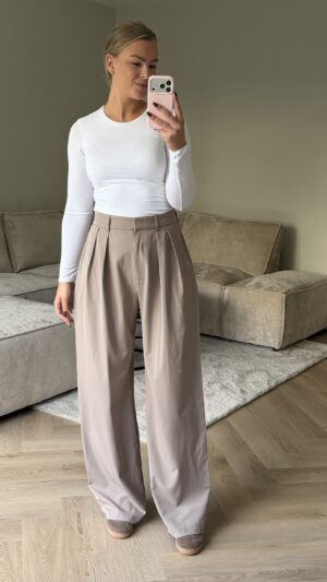 Tall wide pantalon - Taupe