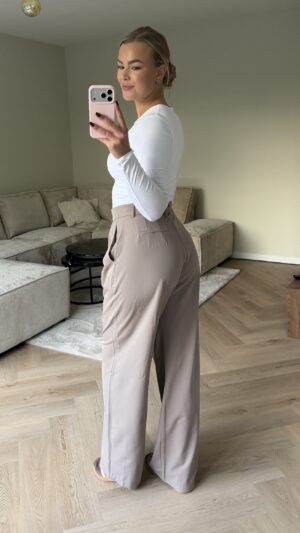 Tall wide pantalon - Taupe