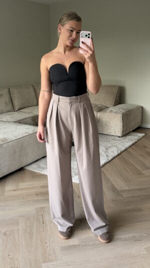 img_2796-2 Tall wide pantalon - Taupe