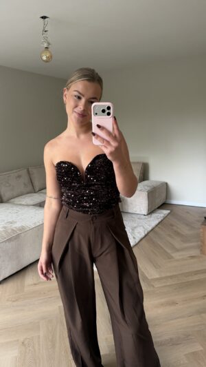img_2817 Bruine glitter top strapless